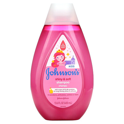 Johnsons Baby для детей, серия Блеск и мягкость, шампунь, 400мл (13,6 жидк. унции)