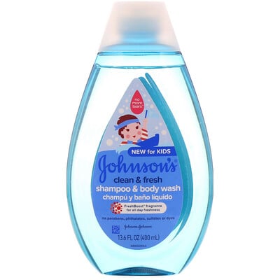 Купить Johnson's Baby Для детей, серия «Чистота и свежесть», шампунь и средство для купания, 400 мл
