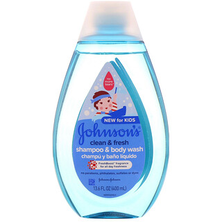 Johnson's Baby, Kids, limpia y refresca, champú y jabón líquido corporal, 400 ml (13,6 oz. líq.)