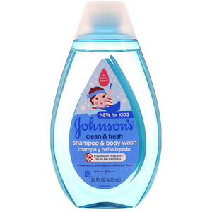 Отзывы о Джонсонс Бэйби, Kids, Clean & Fresh, Shampoo & Body Wash, 13.6 fl oz (400 ml)