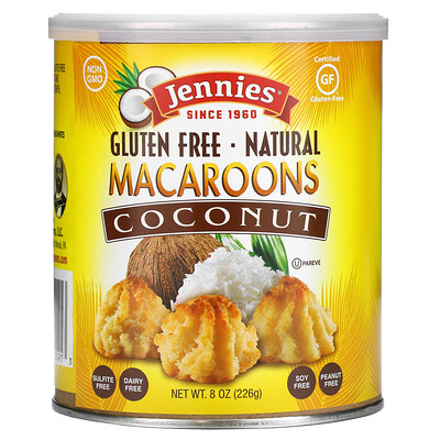 Jennies Gluten Free Bakery Кокосовое печенье «макарун», 226 г (8 унций)