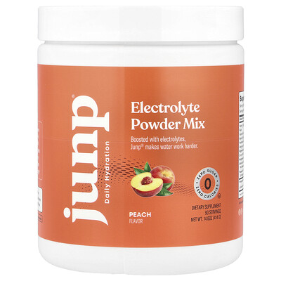 JUNP Hydration, Mezcla de electrolitos en polvo, Melocotón, 414 g (14,6 oz)