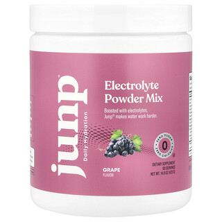 JUNP Hydration, Mix in polvere di elettroliti, gusto uva, 423 g