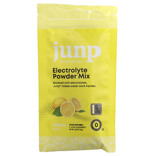 JUNP Hydration, Miscela di elettroliti in polvere, limone, 5 bustine stick, 3,6 g ciascuna