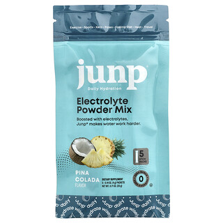 JUNP Hydration, Miscela di elettroliti in polvere, Pina Colada, 5 bustine stick, 4 g ciascuna