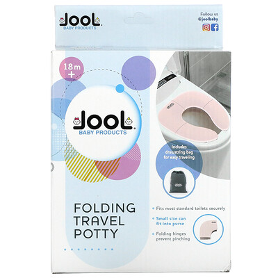 Купить Jool Baby Products Складной дорожный горшок, розовый, для детей от 18 месяцев, 1 шт.