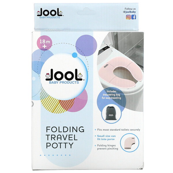 Jool Baby Products, Folding Travel Potty, Pink, 18+ Months, 1 Piece