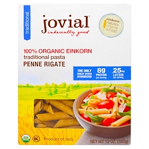 джовиал, Organic Traditional Einkorn Pasta, Penne Rigate, 12 oz (340 g) отзывы