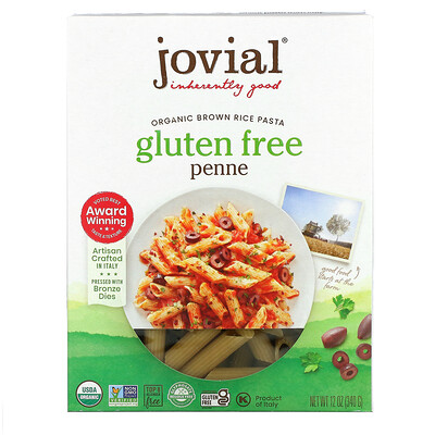 Купить Jovial Органическая паста из коричневого риса, пенне, 340 г (12 унций)