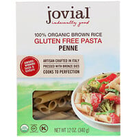 Jovial, 100% Organic Brown Rice Pasta, Penne, 12 oz (340 g)