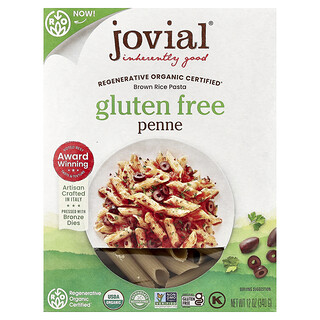 Jovial, Pâtes de riz brun biologique, Penne, 340 g