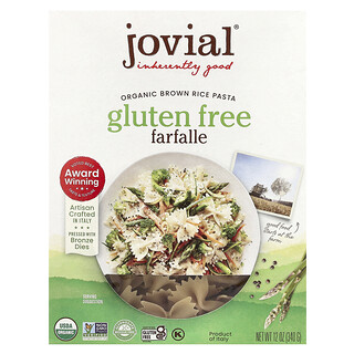 Jovial, Organic Brown Rice Pasta, Bio-Naturreisnudeln, Farfalle, 340 g (12 oz.)
