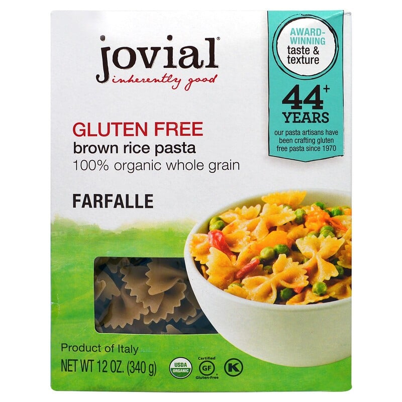 Jovial, Organic Brown Rice Pasta, Farfalle, 12 oz (340 g) - iHerb