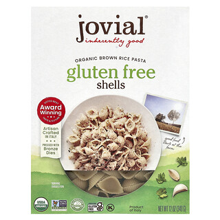 Jovial, Organické těstoviny z hnědé rýže, skořápky, 340 g