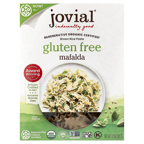 Jovial, Bio-Naturreis-Nudeln, Mafalda, 340 g (12 oz.)