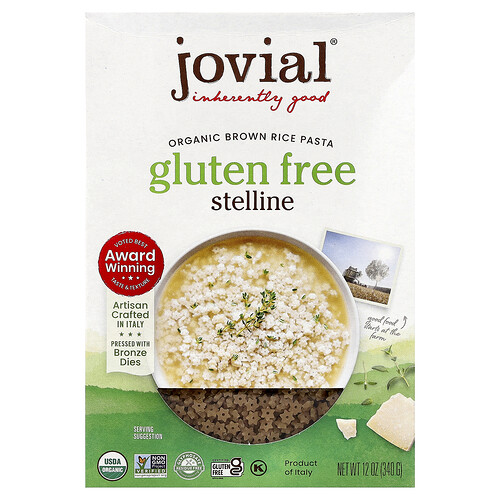 Jovial Gluten Free Organic Brown Rice Pasta Stelline, 340g
