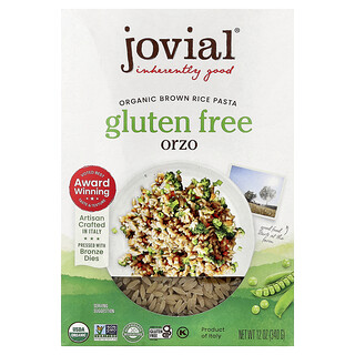 Jovial, Organic Brown Rice Pasta, Bio-Naturreisnudeln, Orzo, 340 g (12 oz.)