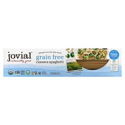 Купить Jovial органические беззерновые спагетти из кассавы, 227 г (8 унций)