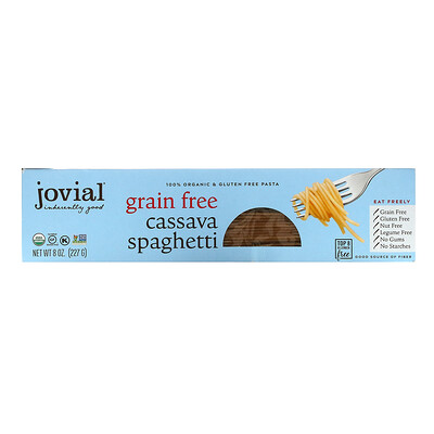 Купить Jovial Organic Grain Free Cassava, Spaghetti, 8 oz (227.6 g)