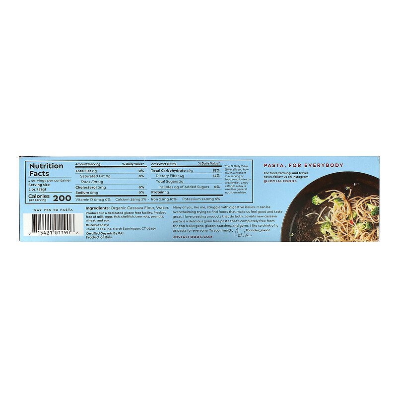 Jovial, Organic Grain Free Cassava, Spaghetti, 8 oz (227.6 g) iHerb