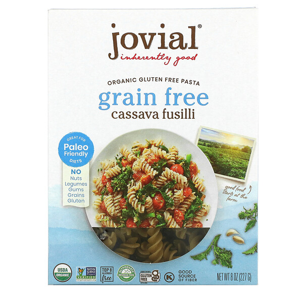 Organic Grain Free Pasta, Cassava Fusilli, 8 oz (227 g)