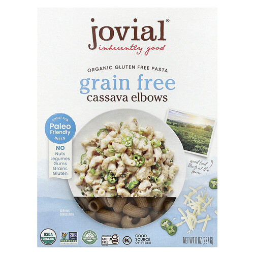 Jovial, Organic Gluten Free Pasta, Cassava Elbows, 8 oz (227 g)