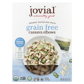 Jovial, Organic Gluten Free Pasta, Grain Free Cassava Elbows, 8 oz (227 g)