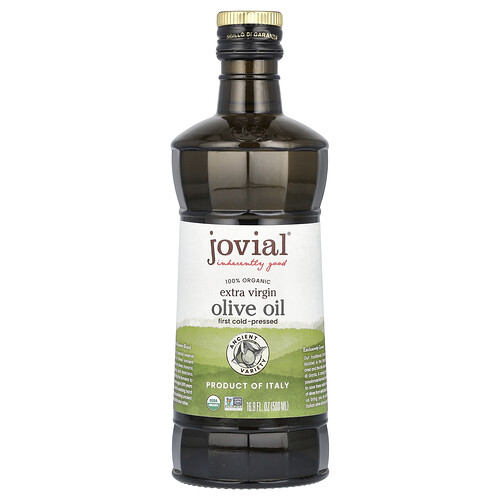 Jovial, 100% Organic Extra Virgin Olive Oil, 100% natives Bio-Olivenöl extra, 500 ml (16,9 fl. oz.)
