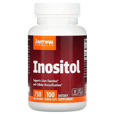 Jarrow Formulas Инозитол, 750 мг, 100 растительных капсул