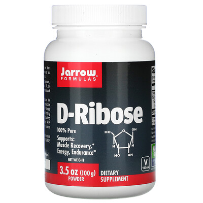 Jarrow Formulas D-Ribose , 3.5 oz (100 g) Powder
