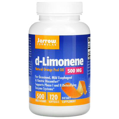 Jarrow Formulas D-лимонен, 500 мг, 120 мягких желатиновых капсул