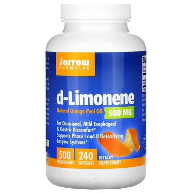 Jarrow Formulas d-лимонен, 500 мг, 240 мягких таблеток