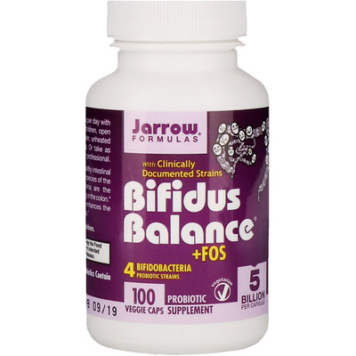 

Jarrow Formulas Bifidus Balance +FOS, 100 растительных капсул