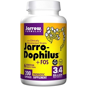 Jarrow Formulas, Jarro-дофилус + ФОС, 200 капсул (Ice) 
