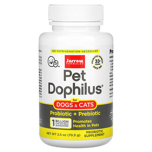 Отзывы о джэрроу формулас, Pet Dophilus, 1 Billion, 2.5 oz (70.5 g) Powder