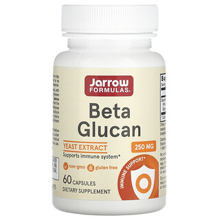 Jarrow Formulas, бета-глюкан, 250 мг, 60 капсул