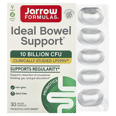 Ideal Bowel Support, веганський засіб для підтримки кишківника, 10 млрд КУО, 30 рослинних капсул