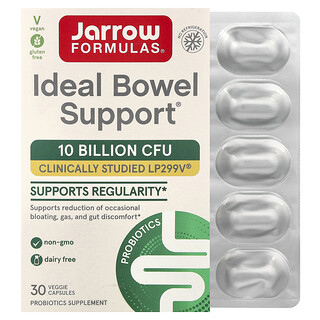 Jarrow Formulas, Ideal Bowel Support®, 10 miljarder CFU, 30 vegetariska kapslar
