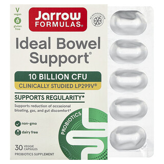 Jarrow Formulas, Vegan Ideal Bowel Support，100 亿 CFU，30 粒素食胶囊
