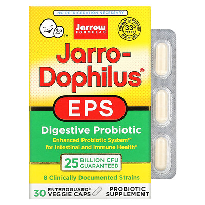 

Jarrow Formulas, Jarro-Dophilus EPS, 25 Billion CFU, 30 Veggie Caps