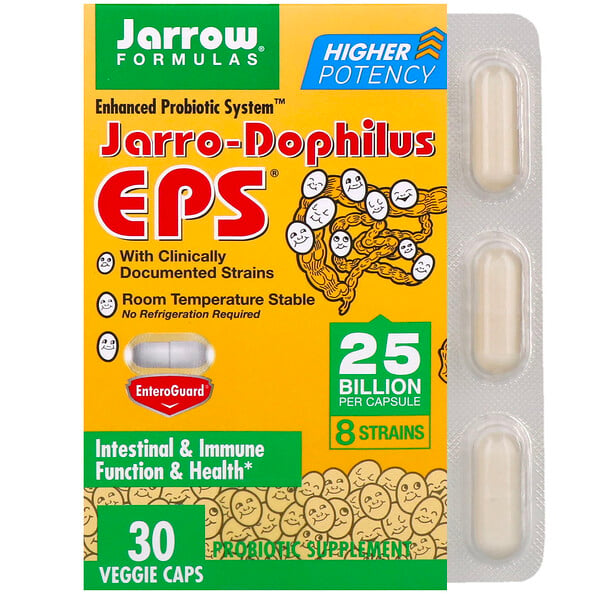 Jarrow Formulas, Jarro-Dophilus EPS, 250억, 베지 캡슐 30정