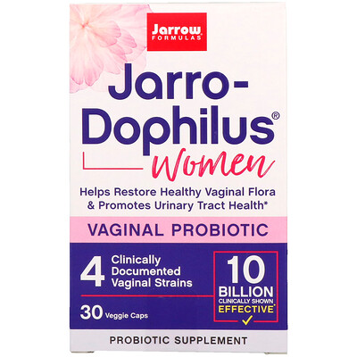 Jarrow Formulas Jarro-Dophilus, Vaginal Probiotic, Women, 10 Billion, 30 Capsules