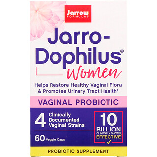 Jarrow Formulas, Jarro-Dophilus, Vaginal Probiotic, Women, 10 Billion, 60 Veggie Caps