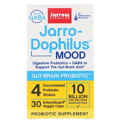 Jarrow Formulas Jarro-Dophilus Mood, 10 Billion, 30 EnteroGuard Veggie Caps