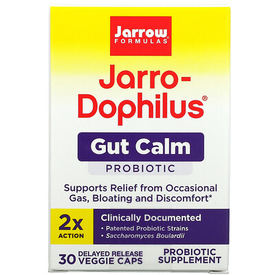 Jarrow Formulas Jarro-Dophilus Gut Calm, 30 Delayed Release Veggie Caps