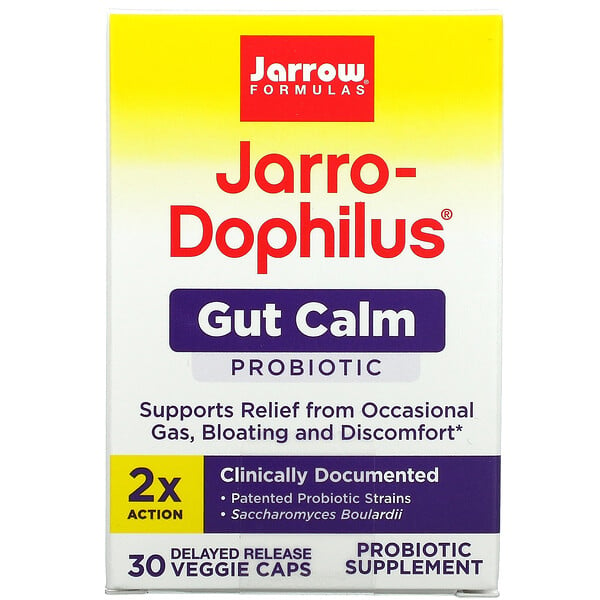 Jarrow Formulas‏, Jarro-Dophilus Gut Calm, 30 Delayed Release Veggie Caps