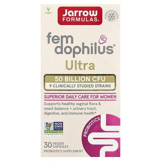 Jarrow Formulas, Fem-Dophilus® Ultra, 30 rastlinných kapsúl