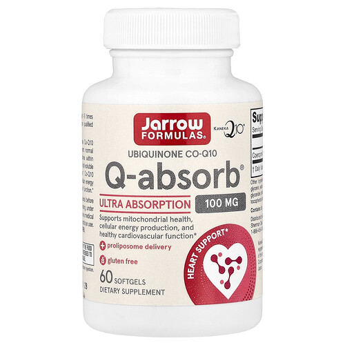 Jarrow Formulas Q-Absorb®, 100 mg, 60 Softgels