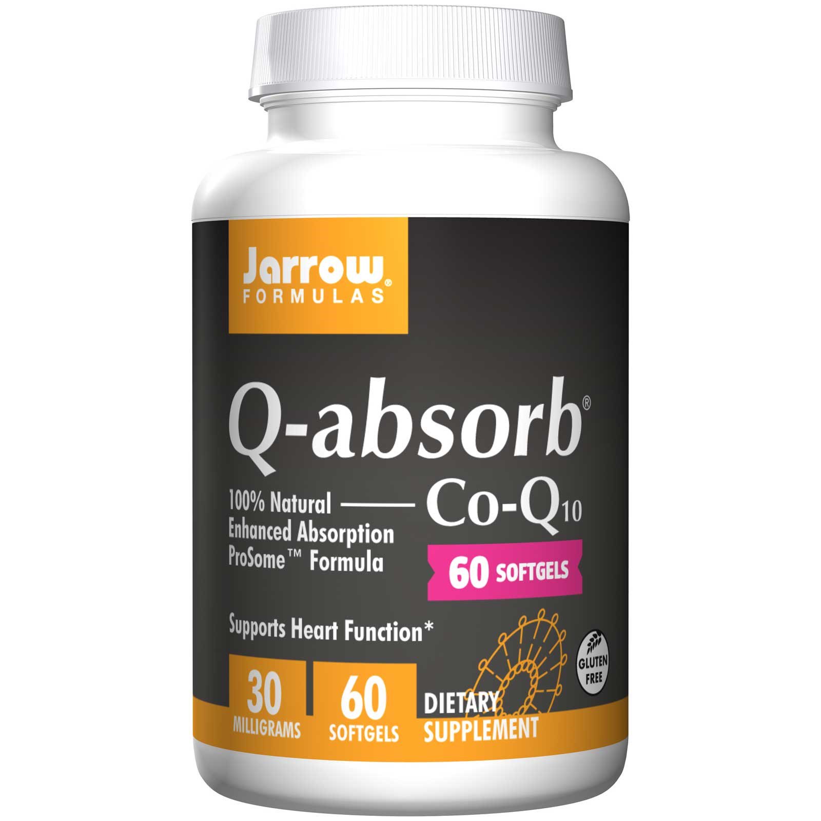 Jarrow Formulas, QAbsorb CoQ10, 30 mg, 60 Softgels iHerb