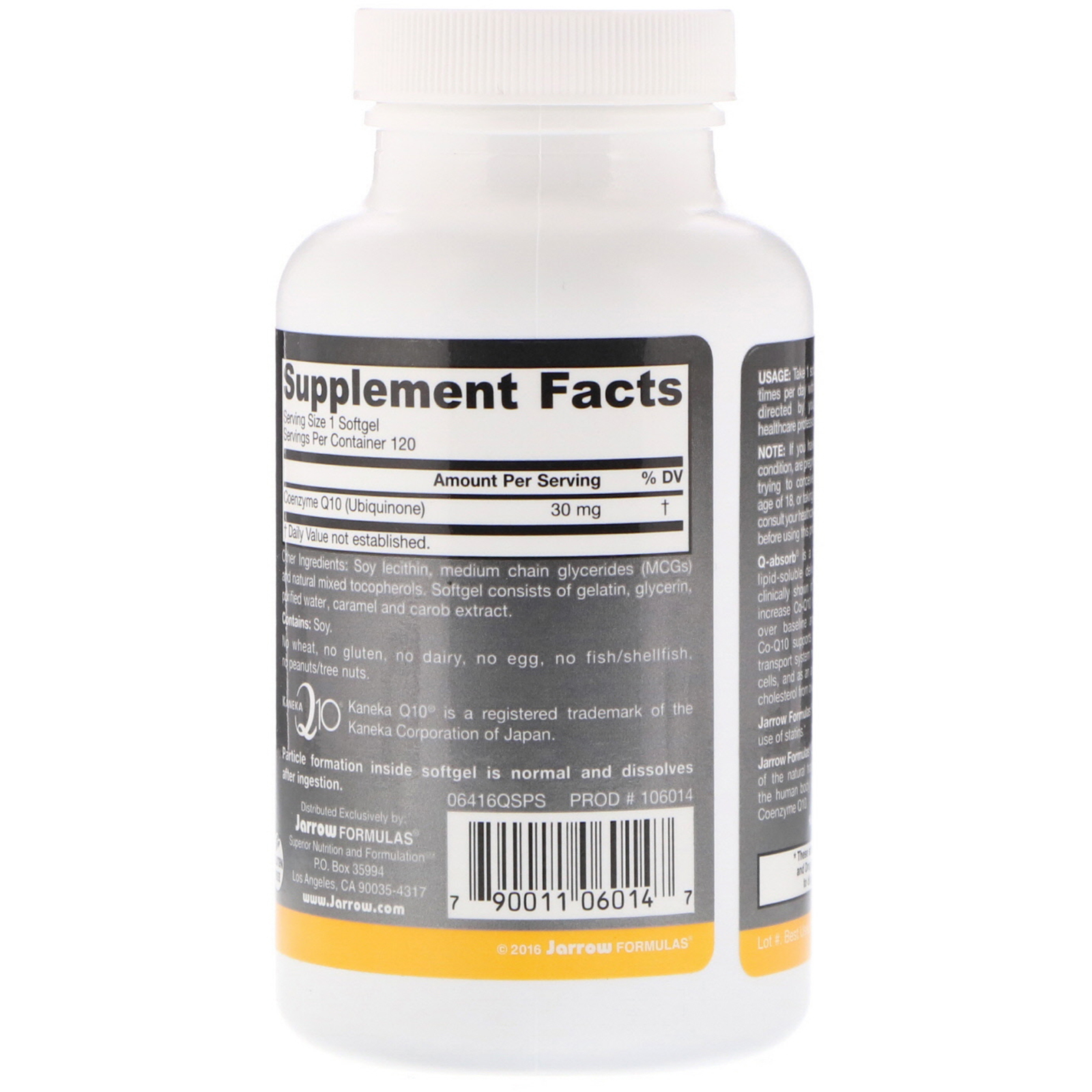 Jarrow Formulas, Qabsorb CoQ10, 30 mg, 120 Softgels iHerb